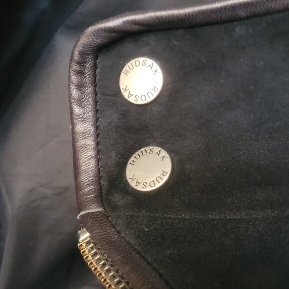 Rudsak Black Suede Moto Jacket - Picture 13 of 16